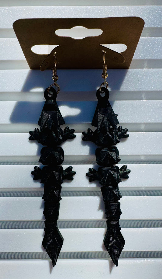 3D Dragon Earrings