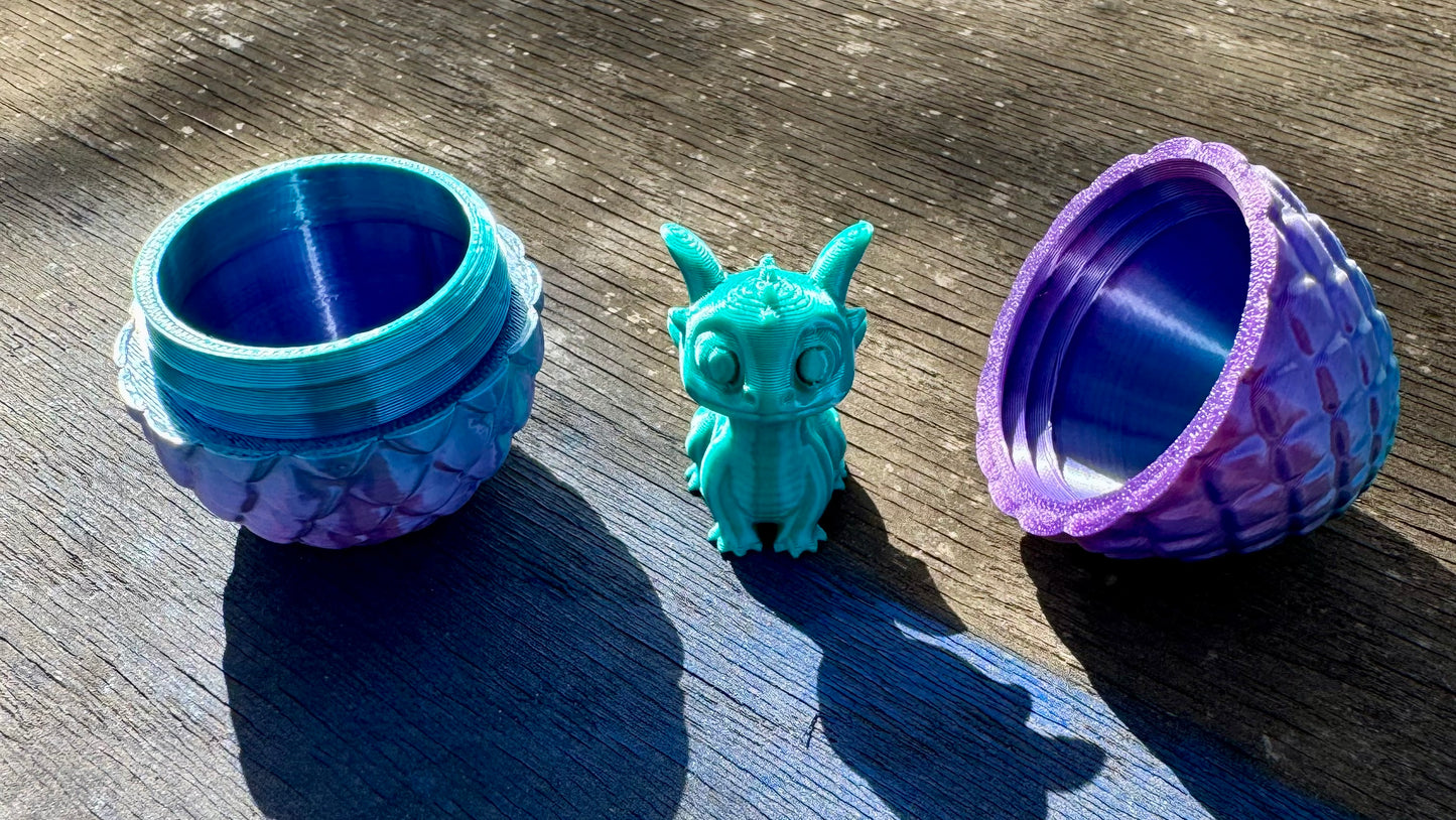 3D Dragon Egg With Baby Dragon