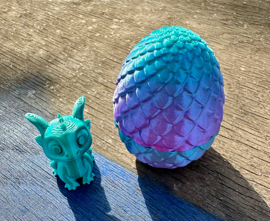 3D Dragon Egg With Baby Dragon