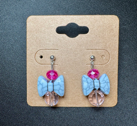Pretty Pink Bow Earrings