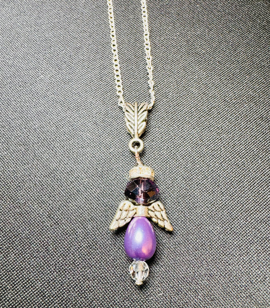Small Purple Angel Necklace 💜