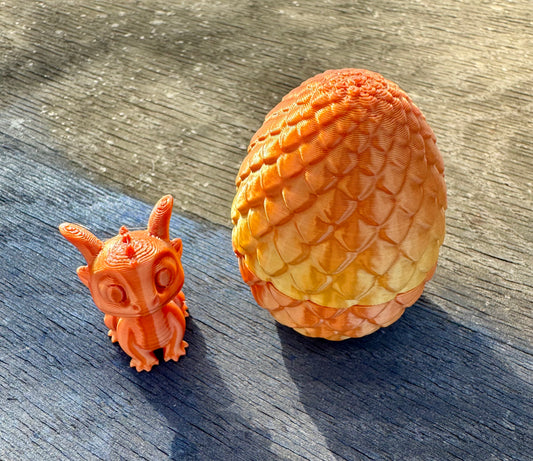 3D Dragon Egg With Baby Dragon