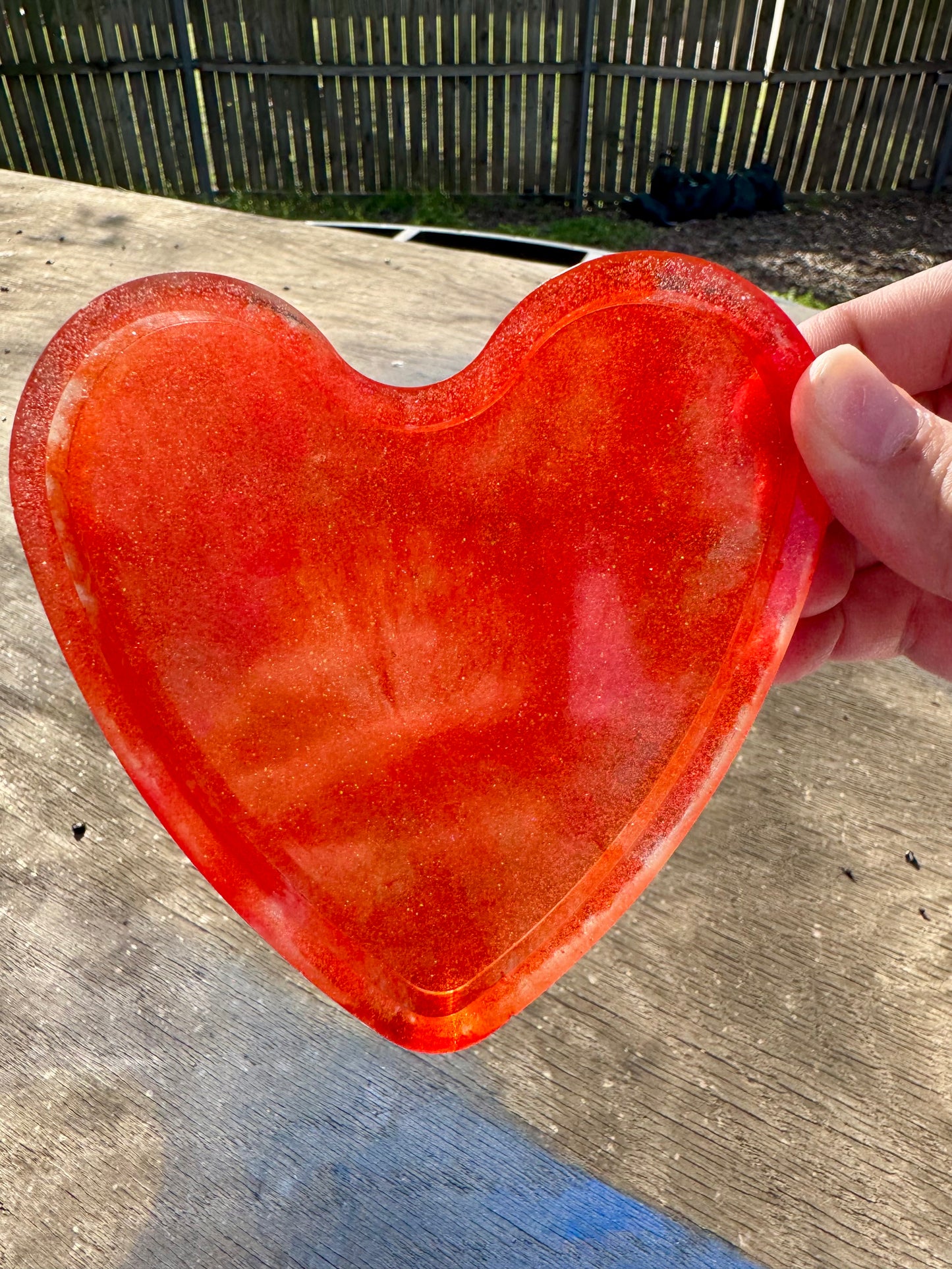 Heart Resin Coaster Or Ashtray