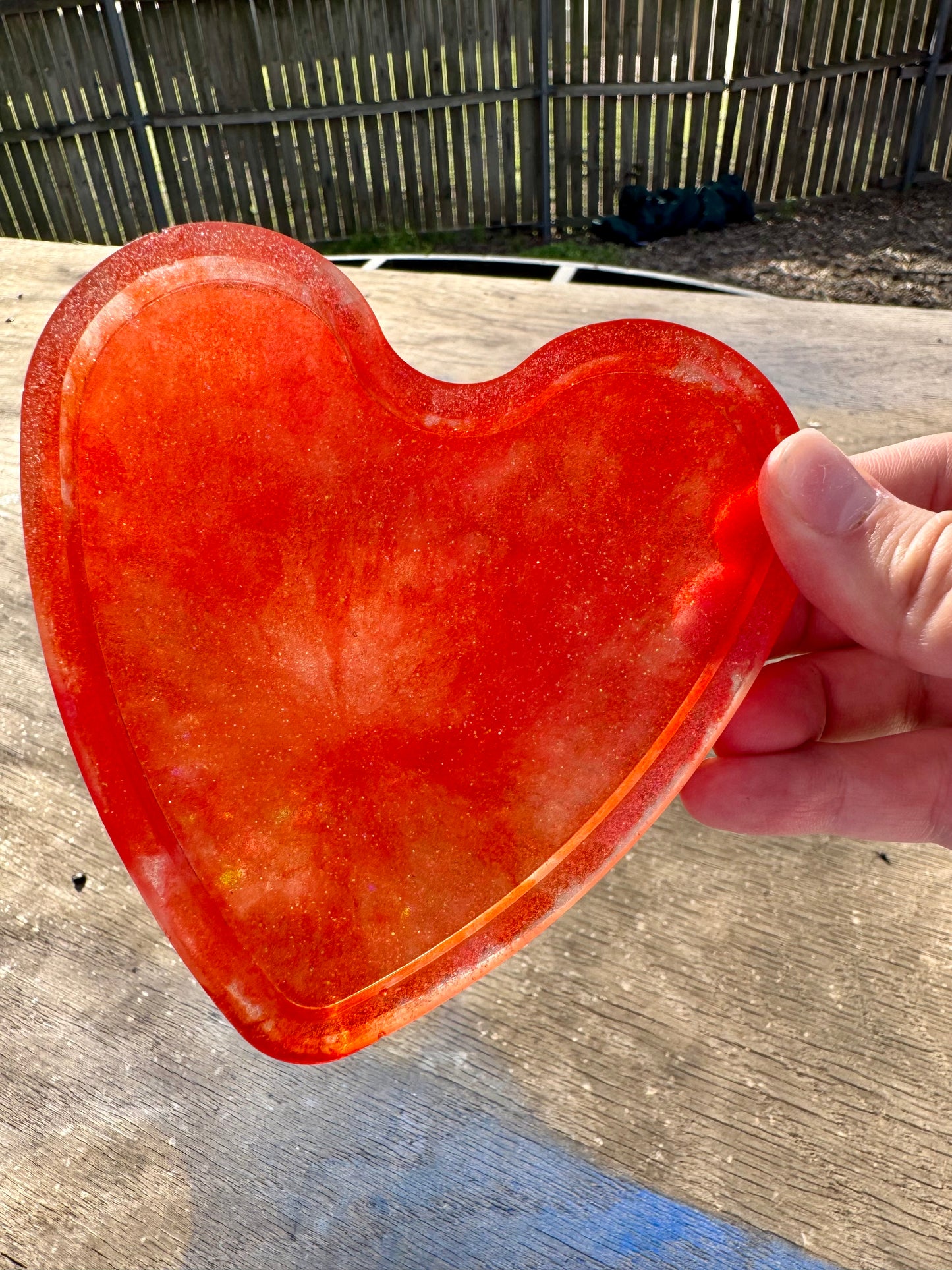 Heart Resin Coaster Or Ashtray