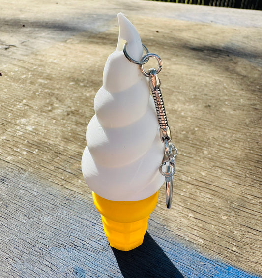 3D Printed Ice Cream Chapstick Holder Keychain