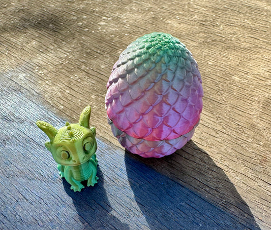 3D Dragon Egg With Baby Dragon
