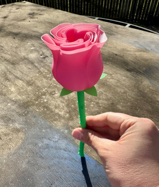 3D Pink Printed Rose